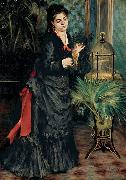 Pierre Auguste Renoir Woman with a Parrot oil painting reproduction